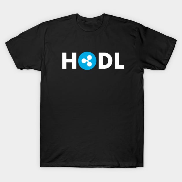 Ripple XRP HODL Crypto To The Moon T-Shirt by Ghost Of A Chance 